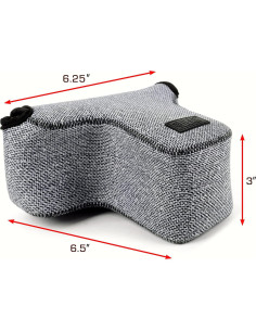 Funda Neopreno para Cámara DSLR USA GEAR Gris Tejido 2