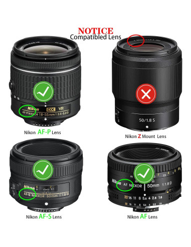 4 Tapas de Lente Trasera para Cámaras Nikon SLR DSLR