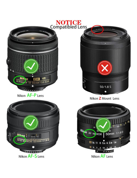 4 Tapas de Lente Trasera para Cámaras Nikon SLR DSLR