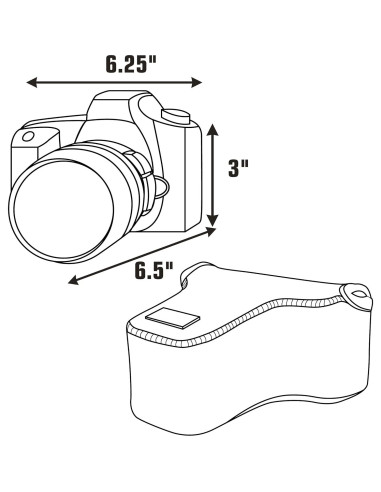 Funda Neopreno para Cámara DSLR USA GEAR Gris Tejido