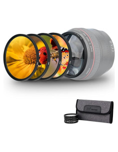 Juego de Filtros Macro Close-Up 58mm JJC (+2 +4 +8 +10) para Canon