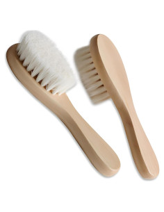 Paquete de 2 Cepillos para Bebé Kootinn con Mango de Madera
