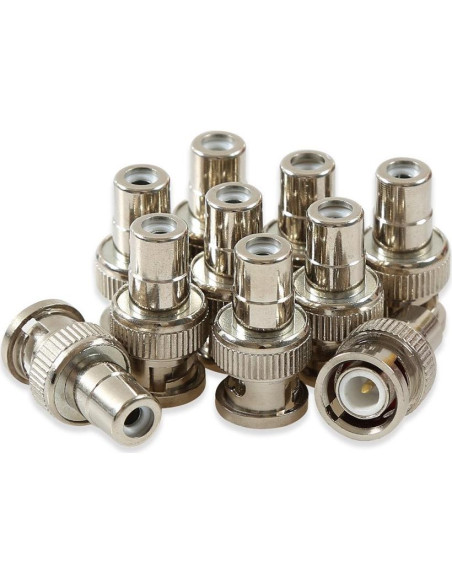 Adaptador BNC a RCA Nightwolf 10 PCS para CCTV RG59