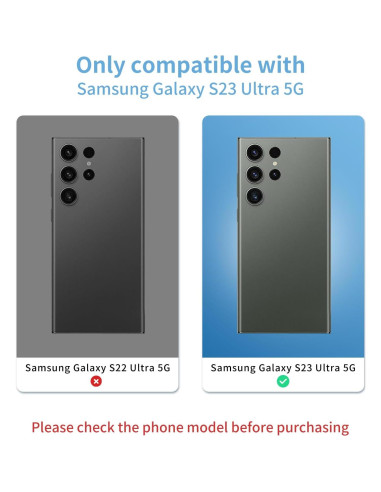 Kit de Reemplazo de Cristal de Lente de Cámara Senpinkboo para Samsung Galaxy S23 Ultra - 2 Piezas con Adhesivo y Herramientas