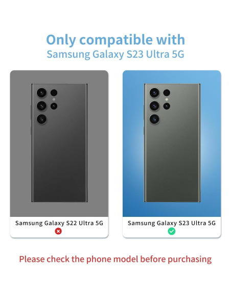 Kit de Reemplazo de Cristal de Lente de Cámara Senpinkboo para Samsung Galaxy S23 Ultra - 2 Piezas con Adhesivo y Herramientas