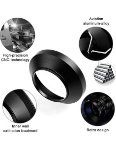 Capucha de Lente Gran Angular 58mm Metal X-SweetDream + Tapa 82mm 2