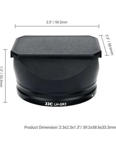 Capucha de lente JJC para Ricoh GR III y HDF - Protección óptima