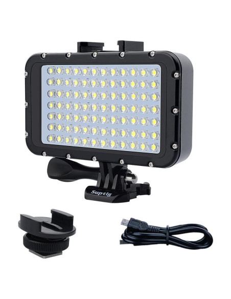 Luces Submarinas Suptig 84 LED Impermeables 50m para Cámaras