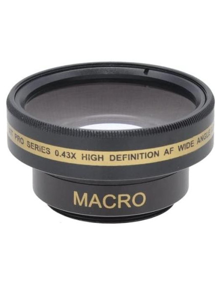 Lente Gran Angular 0.43X eDealz para Cámaras 30mm - Negro Lente Gran Angular 0.43X eDealz para Cámaras 30mm - Negro