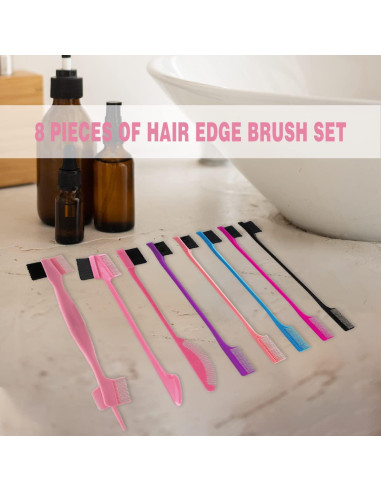 Juego de 8 Peines de Control de Bordes Goiple - Colores Variados