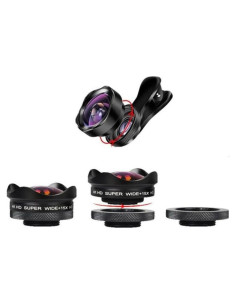 Kit de Lente Telefoto Macro 15x 4K Lapras para Móvil