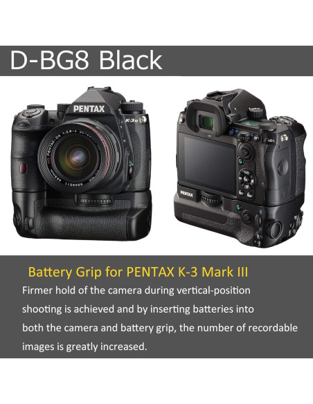 Empuñadura de Batería PENTAX D-BG8 para K-3 III DSLR