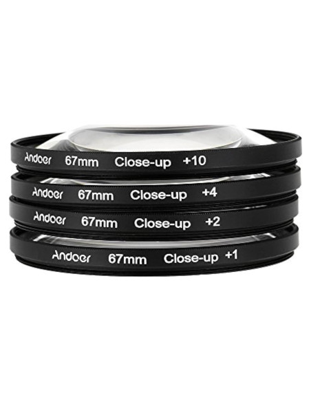 Filtro Macro Andoer 67mm Set +1 +2 +4 +10 para Cámaras DSLR Filtro Macro Andoer 67mm Set +1 +2 +4 +10 para Cámaras DSLR