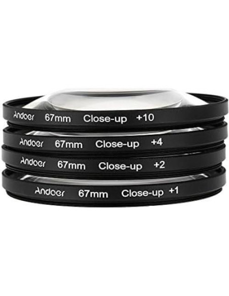 Filtro Macro Andoer 67mm Set +1 +2 +4 +10 para Cámaras DSLR Filtro Macro Andoer 67mm Set +1 +2 +4 +10 para Cámaras DSLR