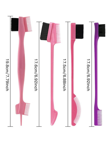 Juego de 8 Peines de Control de Bordes Goiple - Colores Variados