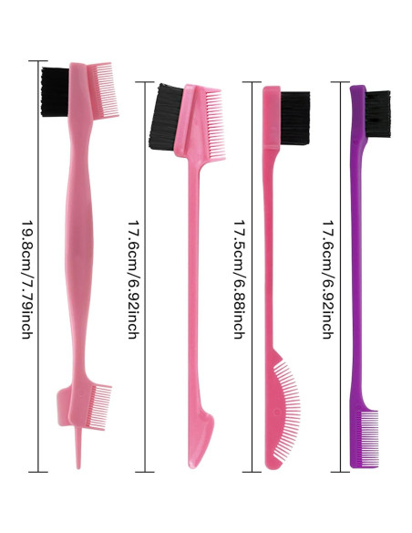 Juego de 8 Peines de Control de Bordes Goiple - Colores Variados