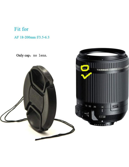 Tapa de lente 62mm Fire Rock para Nikon y Sony - 2 Packs Tapa de lente 62mm Fire Rock para Nikon y Sony - 2 Packs