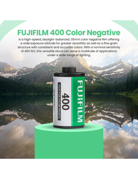 Película Negativa Color Fuji 400 - 3 Rollos 35mm, 36 Exposiciones