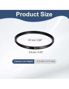 Filtro de Niebla PATIKIL 67mm, Difusión Suave para Cámara 2
