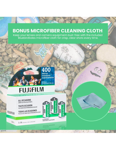 Película Negativa Color Fuji 400 - 3 Rollos 35mm, 36 Exposiciones