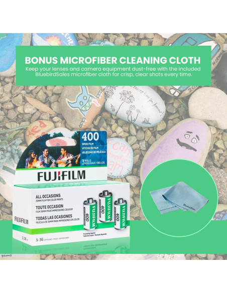 Película Negativa Color Fuji 400 - 3 Rollos 35mm, 36 Exposiciones