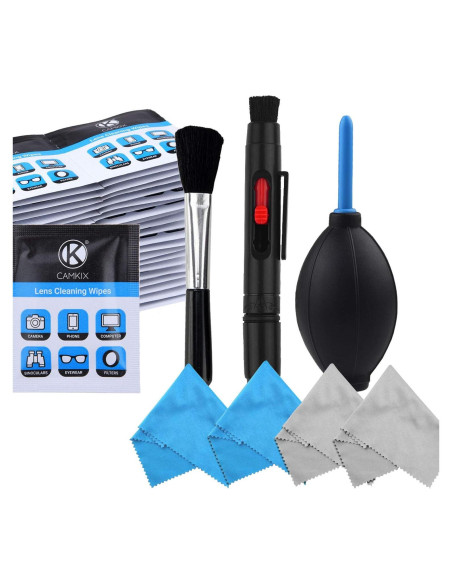 Kit de Limpieza de Lentes CAMKIX - 50 Toallitas y Accesorios