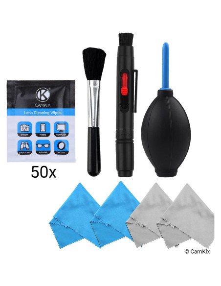 Kit de Limpieza de Lentes CAMKIX - 50 Toallitas y Accesorios
