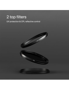 Kit de Filtros de Lente Urth 55mm UV y Polarizador CPL 2