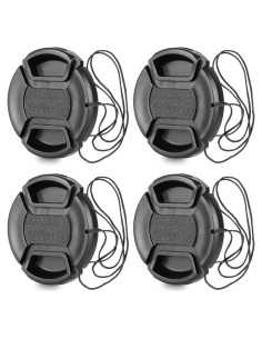 Tapa de lente 58mm ChromLives con agujero para correa - 4 piezas