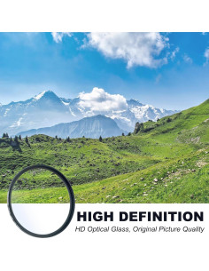 Filtro UV 77mm FASIUCHOI Ultra Delgado Cristal Óptico HD 2