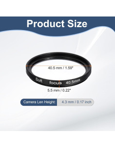 Filtro de Niebla PATIKIL 40.5mm Vidrio Óptico Negro 2