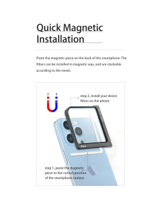 Filtro Magnético Universal Kase Black Mist 60mm para Smartphone 2