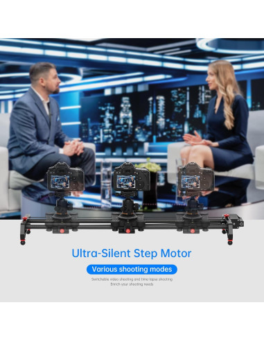 Deslizador de cámara motorizado GVM 80CM fibra de carbono