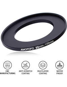 Anillo Adaptador de Filtro 95-105 mm Aluminio CNC AMOPOFO 2