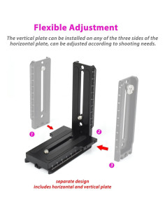 Placa de Liberación Rápida Vertical Akeipho para DJI Ronin RSC2/RS2/RS3 2