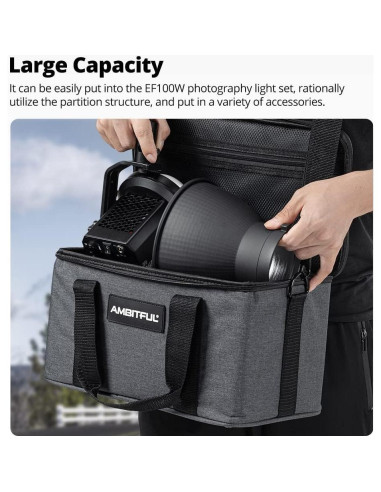Bolsa de Cámara AMBITFUL PB18 con Compartimentos Ajustables
