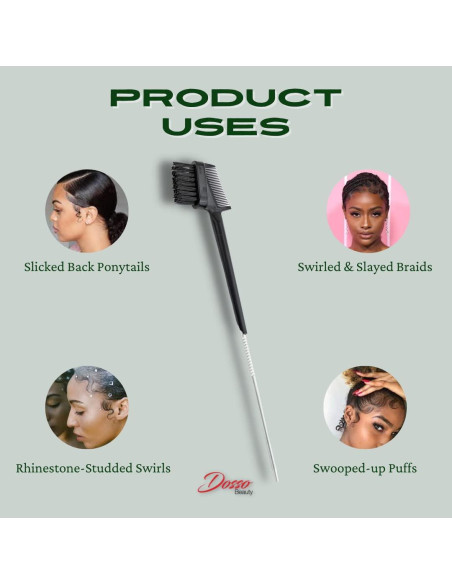 Cepillo de Estilo 3-en-1 Dosso Beauty con Punta de Metal