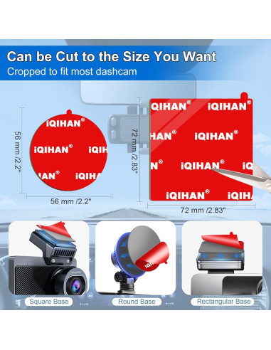 4 Almohadillas Adhesivas Doble Cara Pormkig para Cámara de Tablero