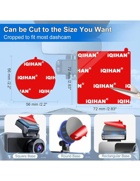 4 Almohadillas Adhesivas Doble Cara Pormkig para Cámara de Tablero