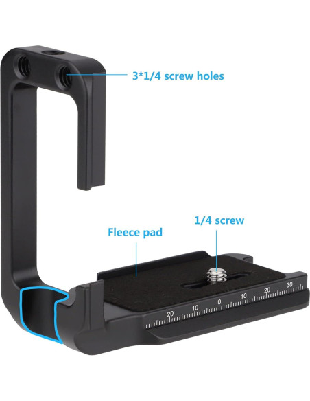 Soporte en L Haoge HG-R7 para cámara Canon EOS R7 - Aluminio CNC Soporte en L Haoge HG-R7 para cámara Canon EOS R7 - Aluminio CNC