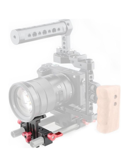 Soporte de Lente CAMVATE 15mm Ajustable Aluminio Rojo Soporte de Lente CAMVATE 15mm Ajustable Aluminio Rojo