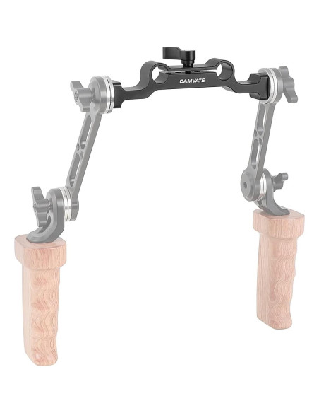 Abrazadera de Varilla CAMVATE 15mm con Adaptador M6 Rojo