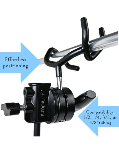 Kit de Montaje de Brazo de Micrófono Simplurfi - Soporte Metal Negro