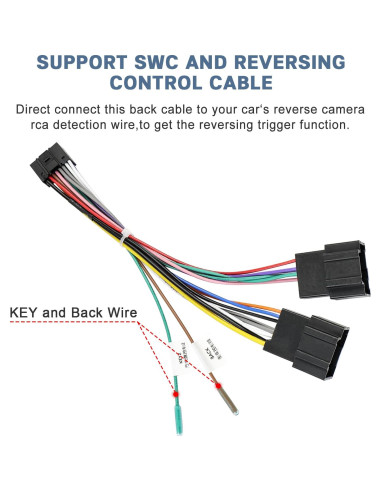 Adaptador de Arnés de Radio ISO 16 Pines Fiegromech para Chevrolet