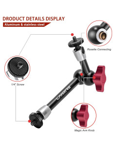 Brazo Mágico Articulado Lanxire 20 cm para Cámaras y Luces LED 2
