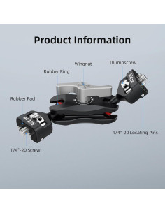 Brazo Mágico Nitze N50-G1 con Doble Cabezal Esférico 0.125kg 2