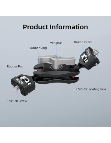 Brazo Mágico Nitze N50-G1 con Doble Cabezal Esférico 0.125kg