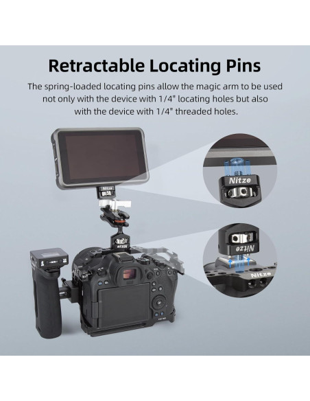 Brazo Mágico Nitze N50-G1 con Doble Cabezal Esférico 0.125kg Brazo Mágico Nitze N50-G1 con Doble Cabezal Esférico 0.125kg