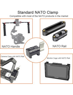 Abrazadera NATO DEKEENSTAR NC20 con Liberación Rápida 1/4 y 3/8 2
