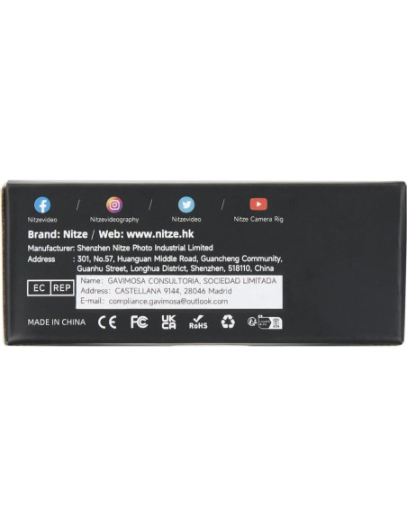 Brazo Mágico Nitze N50-G1 con Doble Cabezal Esférico 0.125kg Brazo Mágico Nitze N50-G1 con Doble Cabezal Esférico 0.125kg